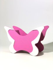 Кашпо Бабочка розовый  (23*15*8)