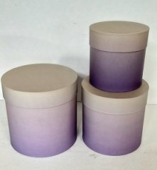 Коробки круглые Набор из 3х (13,5*13,5/16*16/18*18) Градиент 8