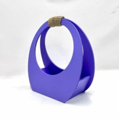 Кашпо сумка круглая большая 350*320*150 васильковый