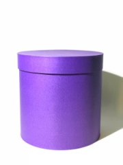 Коробка круглая 21*21 .фиолетовый