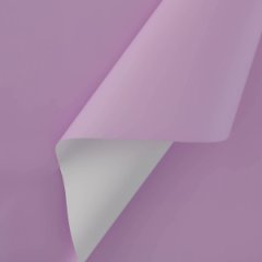 Пленка матовая двухсторонняя белый \ светлая сирень 58см*10м±5% 50мкр