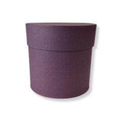 Коробка круглая 13,5*13,5 .бордо
