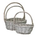 Корзина из ивы, 3 шт, выбеленные 32*24*12, 28*20*10, 23*16*8