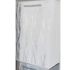 Пакет подарочный Серебряные волны, 32*26*12см, белый металл