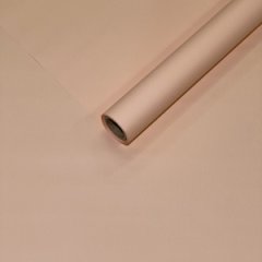 Пленка матовая Корея однотонная двухсторонняя бежево-розовый 48см*10м±5% 50мкр