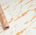Пленка матовая с рисунком 50 мкр Мрамор оранжевый 60см*10 ярд ± 5%