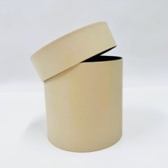 Коробка круглая 16*16 .ванильный крем