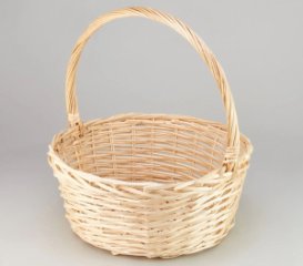 Корзина плетеная (ива): 47*20*54, 1 шт., выбеленный