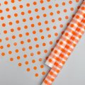 Пленка матовая (MDS) Горох оранжевый 60см,40мкм 200гр