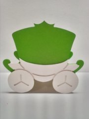 Кашпо Карета салатовый (17*9*16,5)