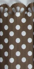 Гофрированная бумага Горох 50см*66см кофе
