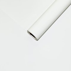 Пленка матовая Корея однотонная двухсторонняя белая 58см*10м±5% 50мкр