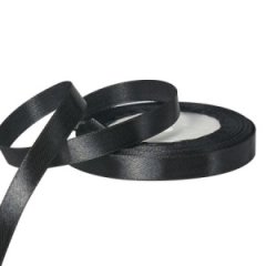 Лента атласная 1,2/25 черный