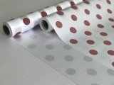 Пленка матовая с рисунком белая-горох крупный танго 580мм/12м±5% 50мкр