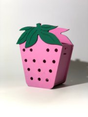 Кашпо Клубника розовый (17*15*8)