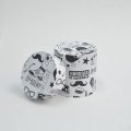 Коробка круглая 13*13 На стиле рисунок черный на белом