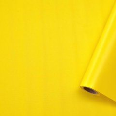Пленка матовая Корея однотонная двухсторонняя желтая 48см*10м±5% 50мкр