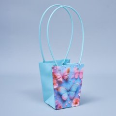 Сумка с пластиковыми ручками Фантазия №4 13*9,5*15,5см (уп 10шт)