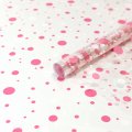 Пленка прозрачная двухцветная Конфетти белый/розовый 70см*200гр ± 5%