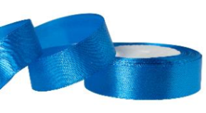 Лента атласная 2/25 синий