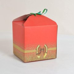 Складная коробка «Бант» красная