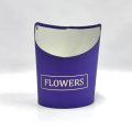 Ваза Овал 12,5*13,5*18 с тиснением flowers фиолетовый