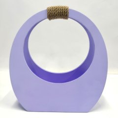 Кашпо сумка круглая большая 350*320*150 лаванда