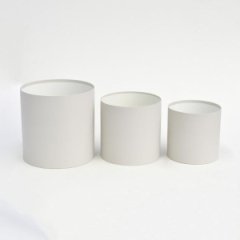 Коробки круглые без крышек Набор из 3х (13,5*13,5/16*16/18*18) светло серый