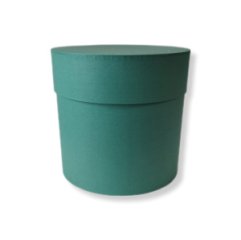Коробка круглая 18*18 .изумрудный