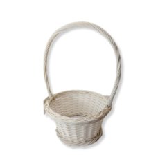 Корзина плетеная (ива), 27*27*14*43 см, 1 шт., белый