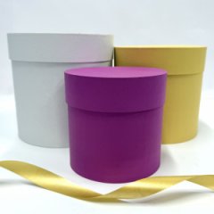 Набор шляпных коробок 3 в 1 Разноцветные , 18 х 16 х 13 см