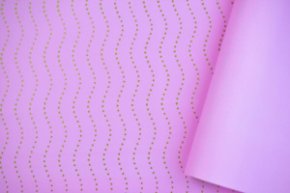 Пленка матовая двухст.с рисункомТочка волнацв.пурпурное утро/золото 58см*12м±5% 50мкр