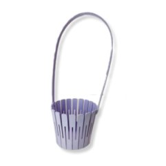 Декоративная корзинка из фанеры 125*h345 нежно-сиреневая