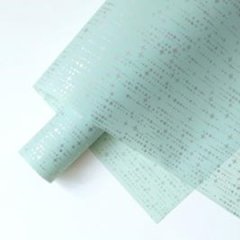 Упаковочный материал Звездное сияние 55 мкр, 58х58 см, 20 лист/упак, пастельно-мятный