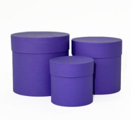 Коробки круглые набор из 3х (13*13/16*16/18*18) темная пудра