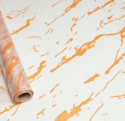 Пленка матовая с рисунком 50 мкр Мрамор оранжевый 60см*8,5м