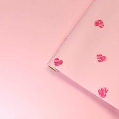 Пленка матовая двухсторонняя Моя Любовь бледно-розовый 10 листов 58*58 65мкр