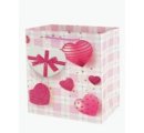 Пакет подарочный Розовые сердца 1 32*26*12см, розовый