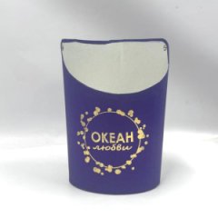 Ваза Овал 14*17*22 с тиснением Океан любви слива