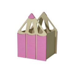 Ящик декоративный Карандаш нежно-розовый 19,5*14*13,5 см