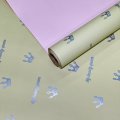 Пленка матовая двухсторонняяКоролева серебро фисташковый/дымчато-розовая 58см/10м±5%/50мкр