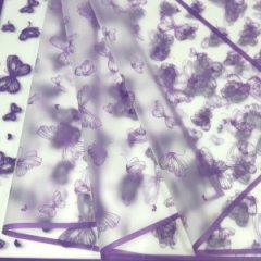 Пленка матовая Бабочки рамка сиреневый 20 листов 58*58см 50мкм