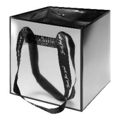 Пластиковая сумка Mirror 18*18*18 см цв. Серебро