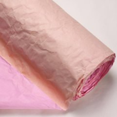 Бумага Эколюкс двухцветная кофе с молоком пастель розовый пастель 70см * 5м ± 10 см
