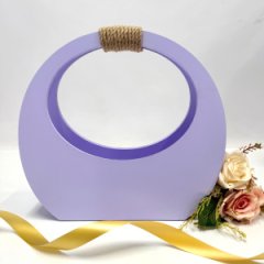 Кашпо сумка круглая маленькая 280*300*120 лаванда