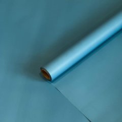 Пленка матовая Корея однотонная двухсторонняя ярко-голубой 58см*10м±5% 50мкм