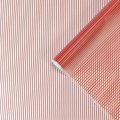 Пленка матовая  Полоски красный 60см 10м 50мкм