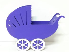 Кашпо Коляска (280*220*80)  фиолетовый