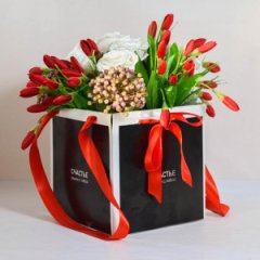 Коробка переноска под цветы Счастье рядом с тобой