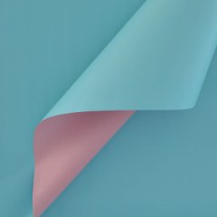 Крафт бумага, двусторонняя Пастель-бирюзовый 68см х 10 м